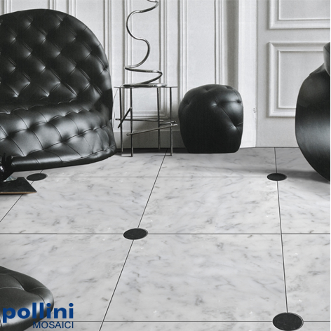 Ceramic mosaic in marble-effect for the wall and the floor of bathrooms and living rooms by Pollini Mosaici